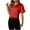 Red, variant on Yuzhih Silk Button down Shirts for Women Casual Work Satin Blouses Short Sleeve Collared V Neck Summer Tunic Tops
