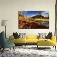 thumbnail image 4 of Autumn Mood Jack London Lake Canvas Wall Art Colorful Autumn Framed Painting For Livingroom Office Bedroom Wall Decor Ready to Hang, 4 of 6