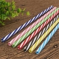 thumbnail image 5 of 100 Piece Reusable Hard Plastic Straws. BPA-Free, 9 Inch Long Stripe Drinking Straws, Outer Diameter 0.28 Inch, 5 of 8