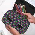 thumbnail image 6 of Sikiie Mardi Gras Carnival3 Print Flip Double-layer Pencil Case, All-purpose Stationery Bag for Study and Office, Zipper Design, Unisex, 6 of 7