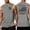Gray, variant on Men's Freedom Patriotic Tank Top with USA Flag Graphic and Sleeveless Design Featuring Double-Sided Print for Independence Day 2026 Memorial Day Gym Workouts Beach Days Wine XXL