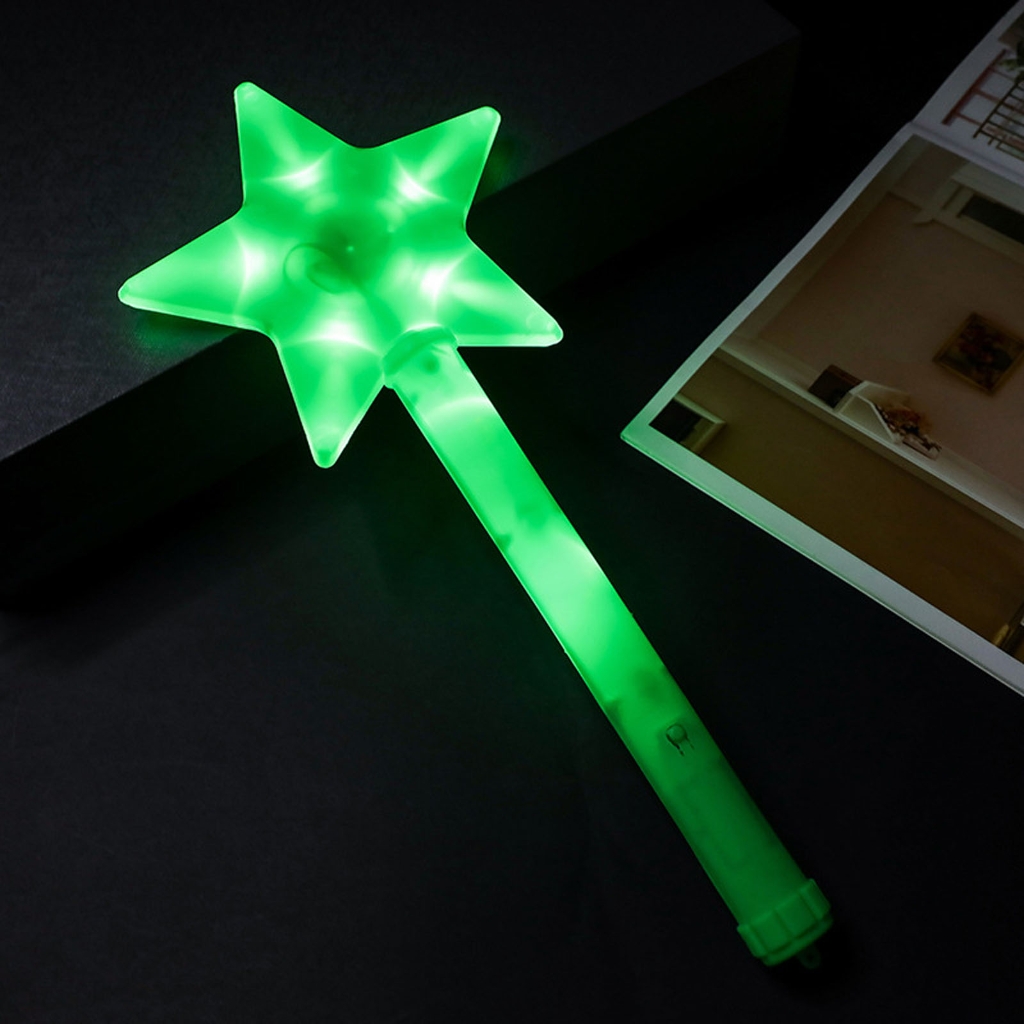 UltraByEasyPeasyStore LED Flashing Star Wand – Blue – Glow Stick Light Up Baton For Kids