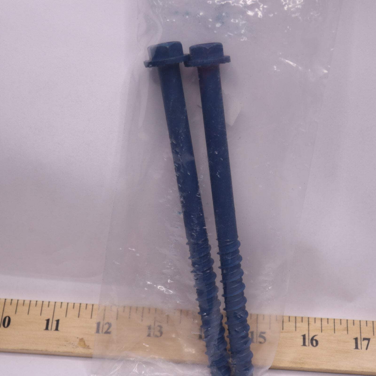 Tapcon Plus 5038080 0.37 x 6 in. Blue Hex Drive Hex Washer Head Concrete Screws, Pack of 2 - Case of of 8