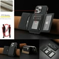thumbnail image 5 of Decase Removable 2-in-1 Magnetic Wallet Case Compatible with iPhone 13 Pro,Fashion PU Leather Flip Cover with RFID Blocking,6 Card & Cash Slots,Shockproof Anti-Scratch PC+TPU Back Cover,Black, 5 of 12