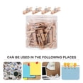 thumbnail image 2 of 1 Jar Creative Push Pin Clips Wooden Push Pin Clips for Cork Boards Picture Clamps, 2 of 9