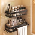 thumbnail image 2 of Estantes de Metal para baño, estante de almacenamiento sin taladro, soporte para champú, organizador de inodoro, accesorios de baño, 2 of 4