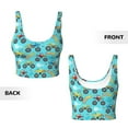 thumbnail image 6 of Rateoe Cartoon Monster Truck Print Womens' Sports Bras Scoop Neck Sports Vest- Padded U Back Seamless High Impact Support, 6 of 7