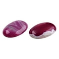 thumbnail image 4 of Natural Banded Agate/Striped Agate Cabochons Dyed Oval Cerise 40-41x30x7-9mm, 4 of 4