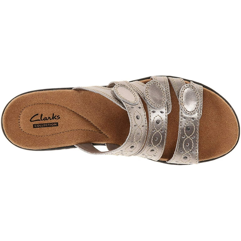 CLARKS Womens leisa cacti q Open Toe Casual Slide Sandals Walmart