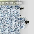 thumbnail image 2 of Printed Valance Curtains, Rod Pocket Leaf Flower Pattern Short Tier Curtain Valance, 2 of 7