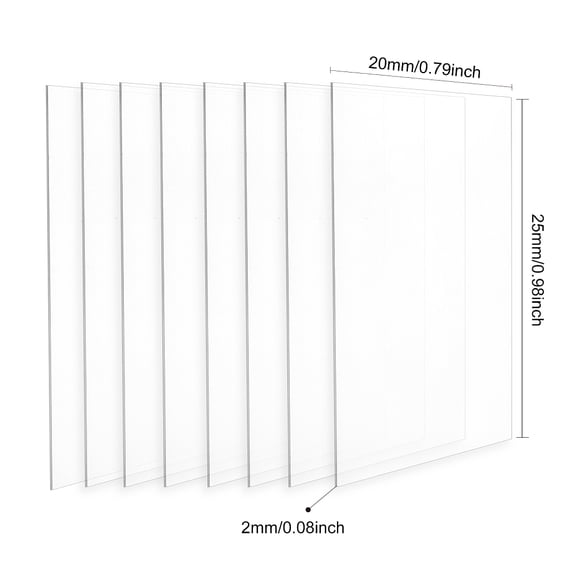 Acrylic Transparent Pressure Plate Rectangle Clear 250x200x2mm