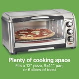 Hamilton Beach 6 Slice Countertop Toaster Oven with Sure-Crisp Air Fryer Function, Stainless Steel — image 4