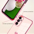thumbnail image 2 of for Samsung Galaxy A14 5G Case Heart Plating Electroplate Luxury Elegant Case Camera Protector Soft TPU Shockproof Protective Corner Back Cover Galaxy A14 5G Case -Pink, 2 of 11