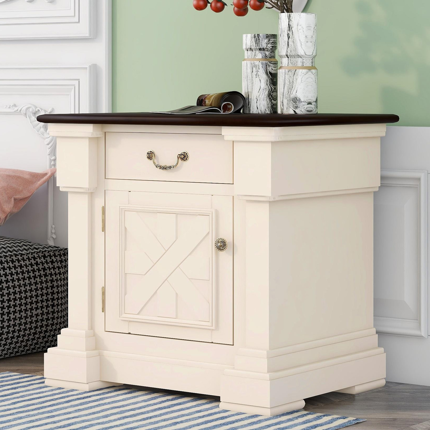 UWRNite Nightstand, Large Side Table with Storage Drawer and