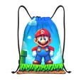 thumbnail image 1 of Zufioo Mario Print Sports Cinch Sack Gym String Bags Machine Washable Heavy Duty String Backpack for Men Women-Small, 1 of 6