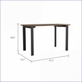 thumbnail image 5 of Writing Desk, Modern Classic Mahogany Finish with Steel Legs | 47.2” Wide | Brown | Particle Board, 5 of 7