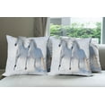 thumbnail image 6 of Ambesonne Winter Throw Pillow Cover 4 Pack, Wintertime Horse Animal, 20", White, 6 of 7