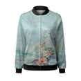 thumbnail image 5 of Ruyang Jacket for Women Women's Lightweight Bomber Biker Jacket Zip up Windbreaker Crop Bomber Jacket Coat with 2 Pockets, 5 of 5