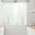 thumbnail image 4 of Window Treatment Lace Embroidered Light Filtering Polyester Retro Style Rod Pocket Voile Panel Curtain Home Accessories, 4 of 8