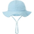 thumbnail image 2 of Dalrosia Baby Sun Hat Toddler Cap Beach Hats with UPF 50+ Protective Sunscreen Newborn Bucket Hat for Boys Girls 3-12M, 2 of 3