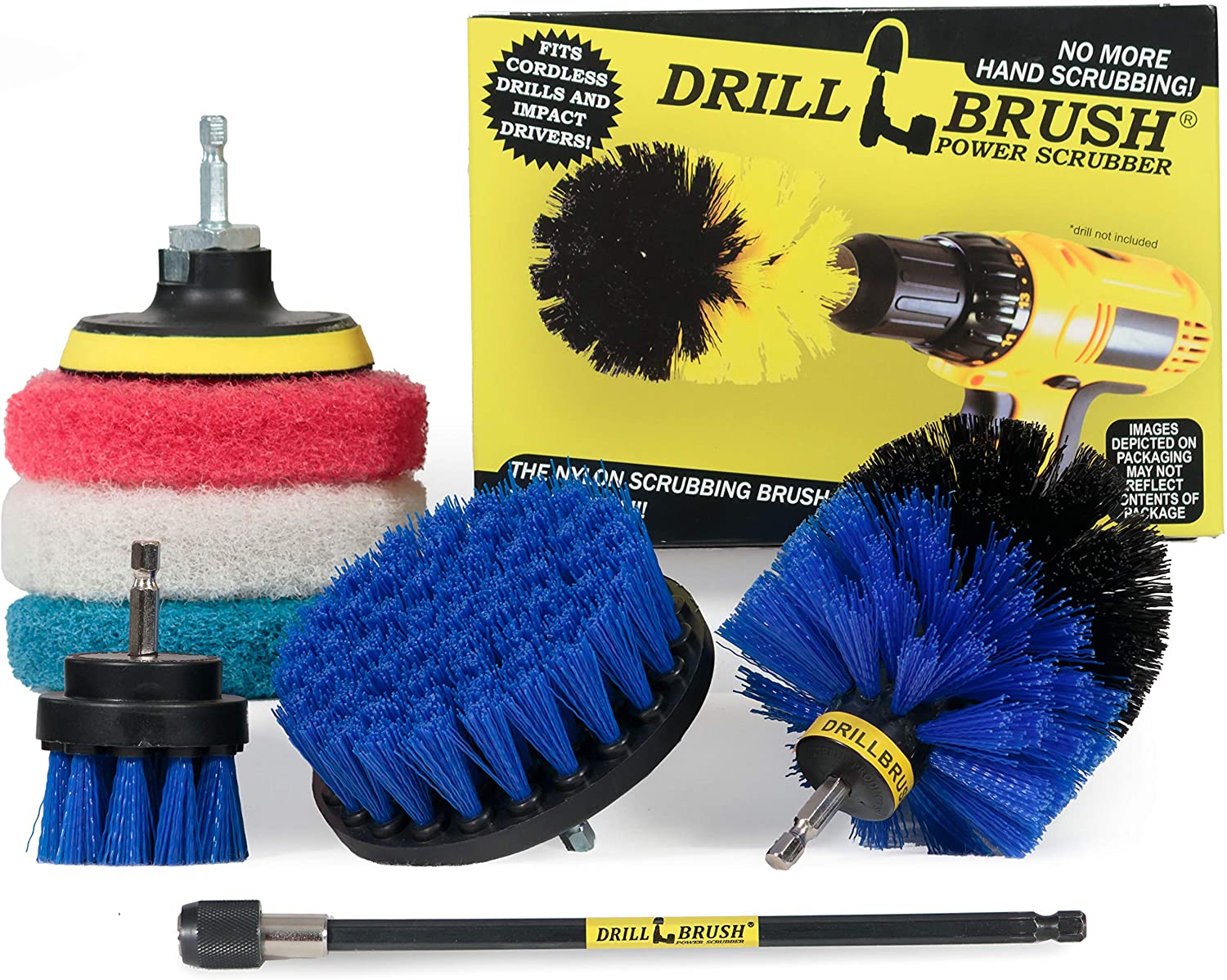 Drillbrush Outdoor Carpet Cleaner Drill Brush Power Scrubber Boat