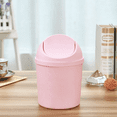 Bathroom Trash Can with Swing Lid Small Garbage Can Plastic Bathroom