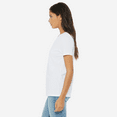 thumbnail image 3 of BELLA+CANVAS Women Relaxed Fit Heather CVC Tee, Short Sleeve V-Neck T-Shirt, Solid White Blend, S, 3 of 5