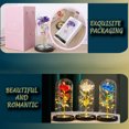 thumbnail image 3 of Rose Flower Gifts for Women,Birthday Gifts For Women,Womens Gifts for Christmas,Colorful Rainbow Artificial Flower Rose Light Up Rose in A Glass Dome,Flower Gifts For Her,Anniversary, 3 of 5