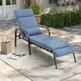 thumbnail image 4 of Pellebant Outdoor Chaise Lounge Metal Patio Adjustable Recliner Chair ,Blue, 4 of 7