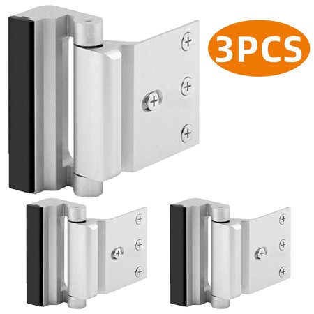 Kabuer Door Locks Security Reinforcement, Home Door Latch, Prevent Unauthorized Entry, 3 Pack, Aluminum