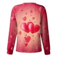 thumbnail image 3 of FrzhBrz Valentines Day Scrub Tops Women Love Heart Scrub Tops Stretchy Long Sleeve Loose Valentine's Day Holiday Fun Nurse Working Uniforms, 3 of 3