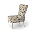 thumbnail image 3 of Designart "Neutral Dreamscape" Beige Floral Upholstered Accent Chair - Cottage Arm Chair For Living Room, 3 of 5