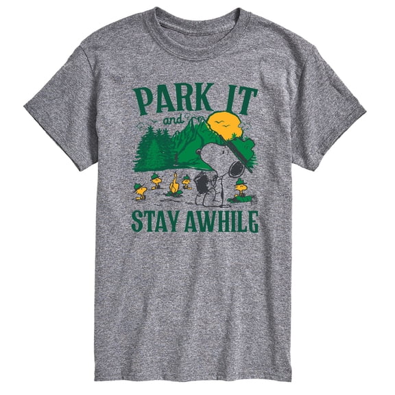 Peanuts - Park It And Stay Awhile - Men's Short Sleeve Graphic T-Shirt