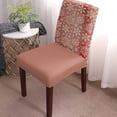 thumbnail image 3 of Chair Covers for Dining Room Set of 6,Christmas Bokeh White Snowflakes Stretch Seat Protector Removable Washable Chairs Slipcovers for Kitchen Banquet Wedding Hotel,Watercolor Gradient Red, 3 of 6