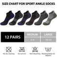thumbnail image 5 of KOITHOT 12 Pair Men Ankle Socks Cushioned Breathable Low Cut Athletic Socks for Men Size 10-13, 5 of 7