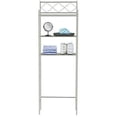 thumbnail image 4 of J&V TEXTILES 3-Shelf Bathroom Organizer Over The Toilet, Bathroom Spacesaver Satin Nickel, 4 of 5