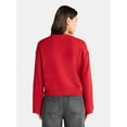 thumbnail image 3 of Time and Tru Women's Ribbed V Neck Sweater, Lightweight, Sizes XS-XXXL, 3 of 5