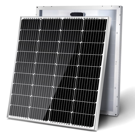 HQST 100W 12V 9BB Monocrystalline Solar Panel, Compact Size Module, with Up to 23% High Efficiency, Grade A+ Cells, IP65 Waterproof