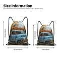 thumbnail image 2 of Daiia Rustic Vintage Truck Autumn Pattern Drawstring Backpack, Gym Bag, Lightweight Backpack, Water-Resistant Bag Travel Sports Backpack, Fitness Bag, Yoga Bag-Medium, 2 of 6