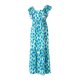 thumbnail image 5 of VISgogo Vestido largo de verano floral para mujer, manga con volantes, corte bajo, línea A, vestido de playa bohemio VISgogo  moda, 5 of 9