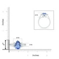 thumbnail image 4 of Angara Natural 3.1 Ct. Tanzanite with Diamond Classic Ring in 14K White Gold for Women (Ring Size: 9), 4 of 9