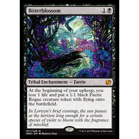 - Bitterblossom (071/249) - Modern Masters 2015, A single individual card from the Magic: the Gathering (MTG) trading and collectible card game (TCG/CCG). By Magic: the