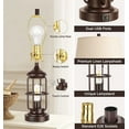 thumbnail image 6 of Partphoner Farmhouse Rustic Nightstand Lamp Set of 2 with USB Ports, Touch Control 3-Way Dimmable, 6 of 7