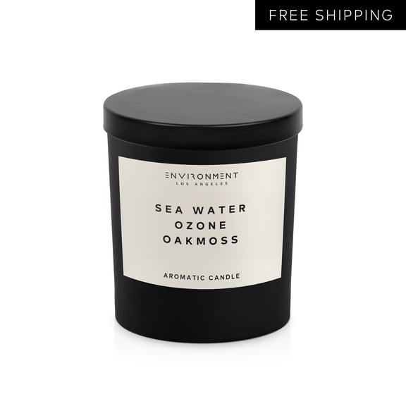 8oz Sea Water | Ozone | Oakmoss Candle with Lid and Box (Inspired by Davidoff Cool Water®)
