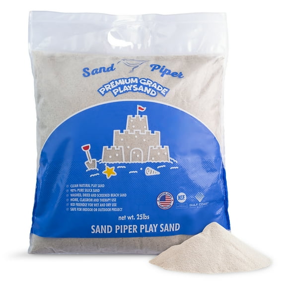 Sandpiper Multiuse Play Sand for Kids - 25 Lbs Silica Sand for Sandbox, Crafts & Sensory