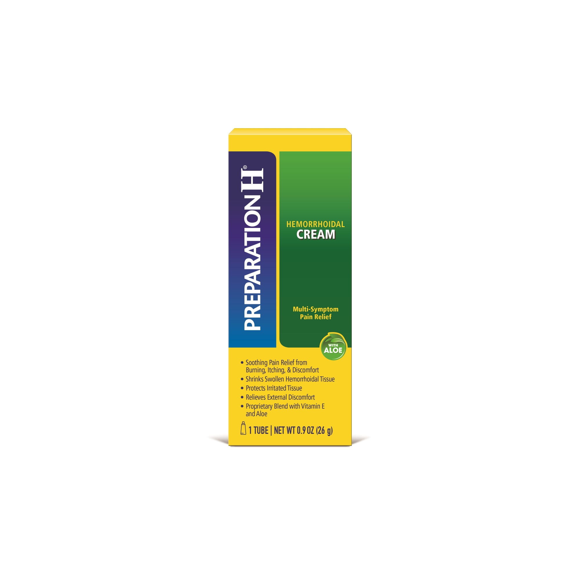 Preparation H Maximum Strength Hemorrhoid Cream With Aloe for Soothing Relief, 0.9 Oz.