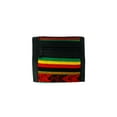 thumbnail image 3 of Rasta Tribal Print Striped Pattern Material Slim Soft Trifold Wallet Coin Purse with Card Slots - Unisex Fashion Handmade Bags Boho Travel Accessories, 3 of 3
