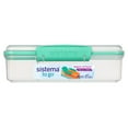 thumbnail image 4 of Sistema Snack Attack TO GO Food Storage Container | Snack Box with Compartments | 410ml. | BPA-Free | Minty Teal | 1 Count, 4 of 7