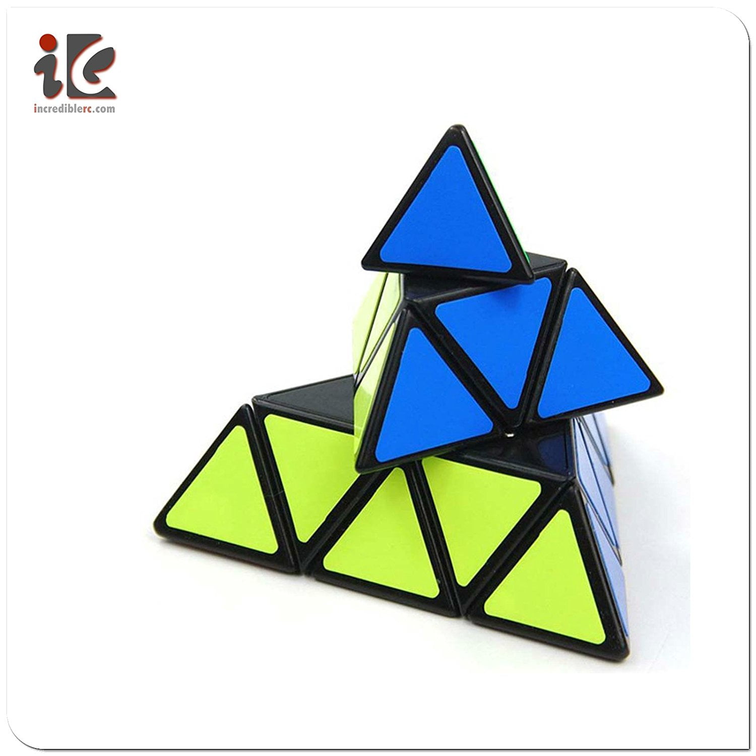 Pyramid Cube 3x3 Triangle Magic Cube Puzzle Gift for Kids and Adults,3 Colors