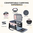 thumbnail image 6 of Expandable Pet Carrier 18x13x9.5 Inch Southwest Frontier Airline Approved Soft Sided Underseat Travel Bag for Small Cats Dogs Up to 15lbs with Locking Safety Zippers Anti-Scratch Breathable Mesh, 6 of 8